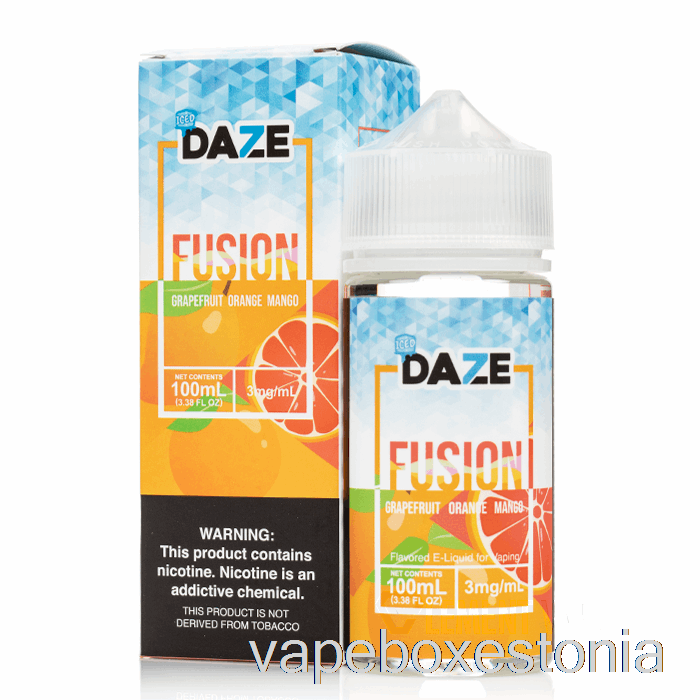 Vape Box Estonia Jää Greip, Apelsin Mango - 7 Daze Fusion - 100ml 3mg